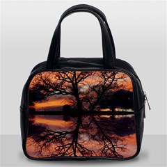 Aurora Sunset Sun Landscape Classic Handbags (2 Sides) by Simbadda