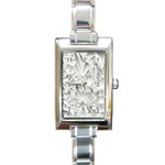 Pattern Motif Decor Rectangle Italian Charm Watch Front