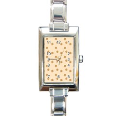 Pattern Gingerbread Star Rectangle Italian Charm Watch by Simbadda