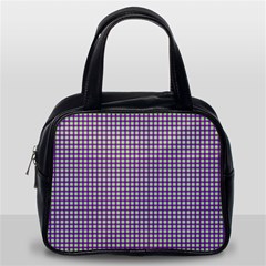 Mardi Gras Purple Plaid Classic Handbags (one Side) by PhotoNOLA