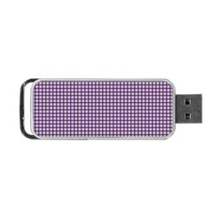 Mardi Gras Purple Plaid Portable Usb Flash (one Side) by PhotoNOLA