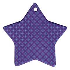 Abstract Purple Pattern Background Ornament (star) by TastefulDesigns