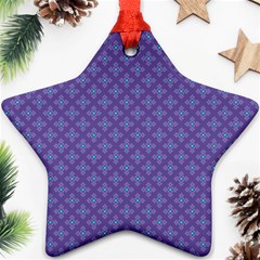 Abstract Purple Pattern Background Star Ornament (two Sides) by TastefulDesigns