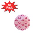 Watercolor Kisses Patterns 1  Mini Magnet (10 pack)  Front