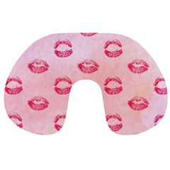 Watercolor Kisses Patterns Travel Neck Pillows by TastefulDesigns