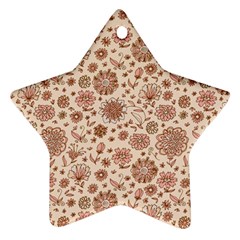 Retro Sketchy Floral Patterns Ornament (star) by TastefulDesigns