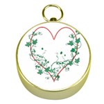 Heart Ranke Nature Romance Plant Gold Compasses Front