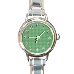 Green1 Round Italian Charm Watch by PhotoNOLA