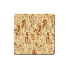 Patterns Flowers Petals Shape Background Square Magnet by Simbadda