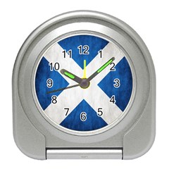 Scotland Flag Surface Texture Color Symbolism Travel Alarm Clocks by Simbadda