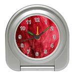 Red Background Texture Travel Alarm Clocks Front