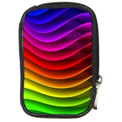 Spectrum Rainbow Background Surface Stripes Texture Waves Compact Camera Cases by Simbadda