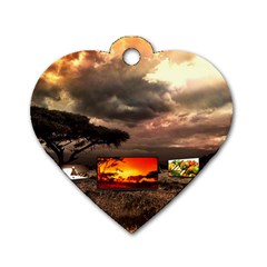 Africa Dog Tag Heart (two Sides) by Valentinaart