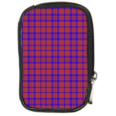 Pattern Plaid Geometric Red Blue Compact Camera Cases by Simbadda