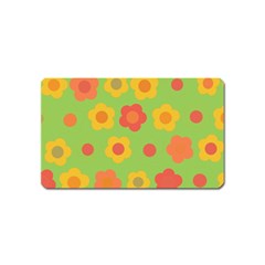 Floral Pattern Magnet (name Card) by Valentinaart