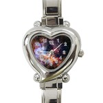 Celestial Fireworks Heart Italian Charm Watch Front