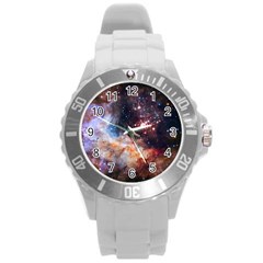 Celestial Fireworks Round Plastic Sport Watch (l) by SpaceShop