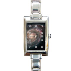 Whirlpool Galaxy And Companion Rectangle Italian Charm Watch by SpaceShop