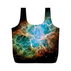 Crab Nebula Full Print Recycle Bags (m)  by SpaceShop