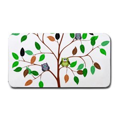 Tree Root Leaves Owls Green Brown Medium Bar Mats by Simbadda