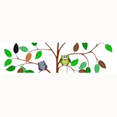 Tree Root Leaves Owls Green Brown Large Bar Mats by Simbadda