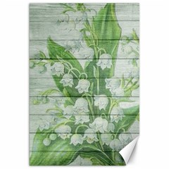 On Wood May Lily Of The Valley Canvas 20  X 30   by Simbadda