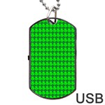 St  Patricks Day Green Dog Tag USB Flash (One Side) Front