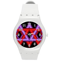 Star Of David Round Plastic Sport Watch (m) by Simbadda