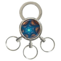 Fractal Star 3-ring Key Chains by Simbadda