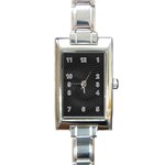 Distorted Net Pattern Rectangle Italian Charm Watch Front