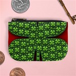 Shamrock Irish Ireland Clover Day Mini Coin Purses Front