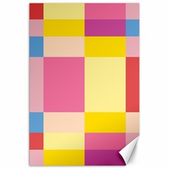 Colorful Squares Background Canvas 20  X 30   by Simbadda