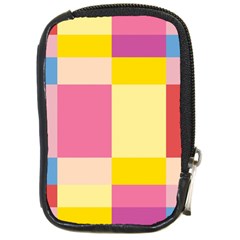 Colorful Squares Background Compact Camera Cases by Simbadda