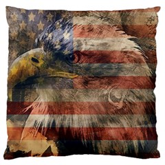 Vintage Eagle  Large Cushion Case (one Side) by Valentinaart