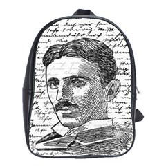 Nikola Tesla School Bags(large)  by Valentinaart