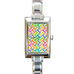 Abstract Pattern Colorful Wallpaper Rectangle Italian Charm Watch by Simbadda