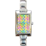 Abstract Pattern Colorful Wallpaper Rectangle Italian Charm Watch Front