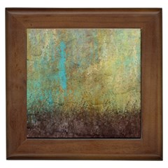 Aqua Textured Abstract Framed Tiles by digitaldivadesigns