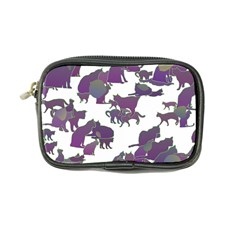 Many Cats Silhouettes Texture Coin Purse by Amaryn4rt