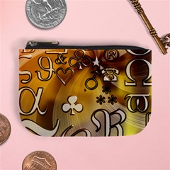 Symbols On Gradient Background Embossed Mini Coin Purses by Amaryn4rt