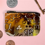 Symbols On Gradient Background Embossed Mini Coin Purses Front