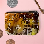 Symbols On Gradient Background Embossed Mini Coin Purses Back