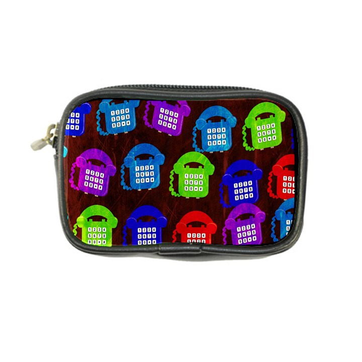 Grunge Telephone Background Pattern Coin Purse