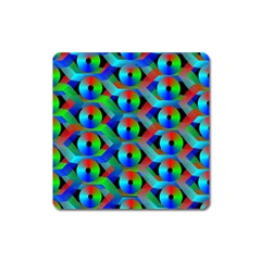 Bee Hive Color Disks Square Magnet by Amaryn4rt