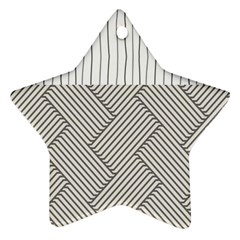 Lines And Stripes Patterns Ornament (star) by TastefulDesigns