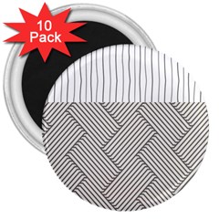 Lines And Stripes Patterns 3  Magnets (10 Pack)  by TastefulDesigns