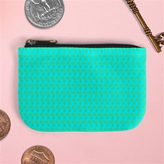 Clovers On Blue Mini Coin Purses by PhotoNOLA