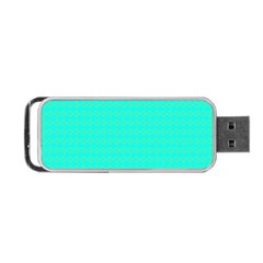 Clovers On Blue Portable Usb Flash (two Sides) by PhotoNOLA