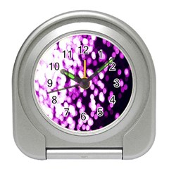 Bokeh Background In Purple Color Travel Alarm Clocks by Amaryn4rt