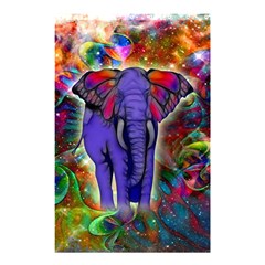 Abstract Elephant With Butterfly Ears Colorful Galaxy Shower Curtain 48  X 72  (small)  by EDDArt